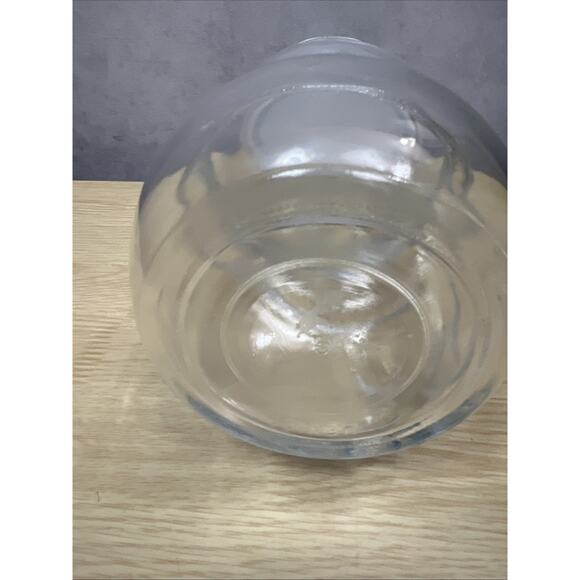 Libbey Snowman Glass Candy/Sugar/Flour Jar Lidded Holiday Christmas Container - Picture 6 of 7